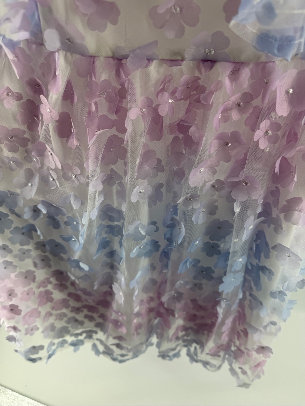 Storia Blue & Purple 3D Petal Babydoll Dress - Picture 8 of 13